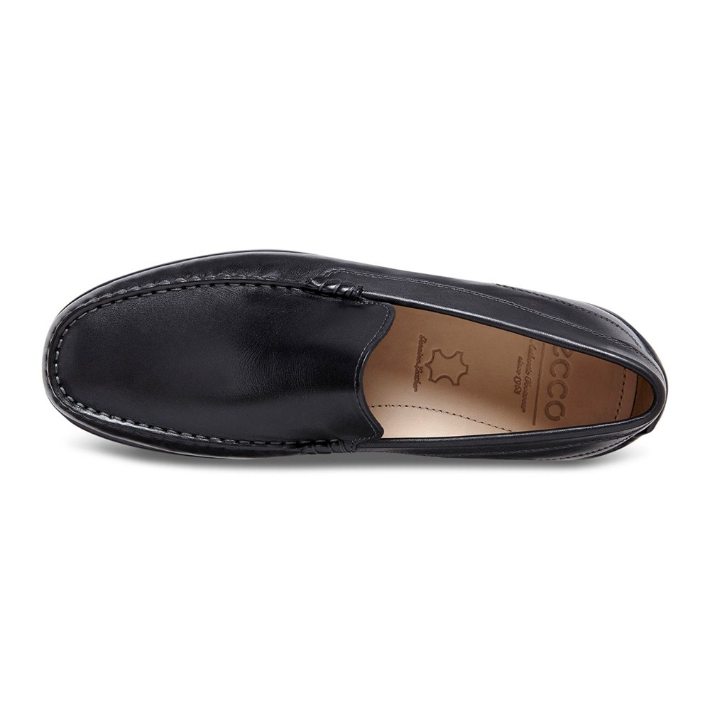 ECCO Mens Moccasins Black - Classic Moc 2.0 - SQC-915274